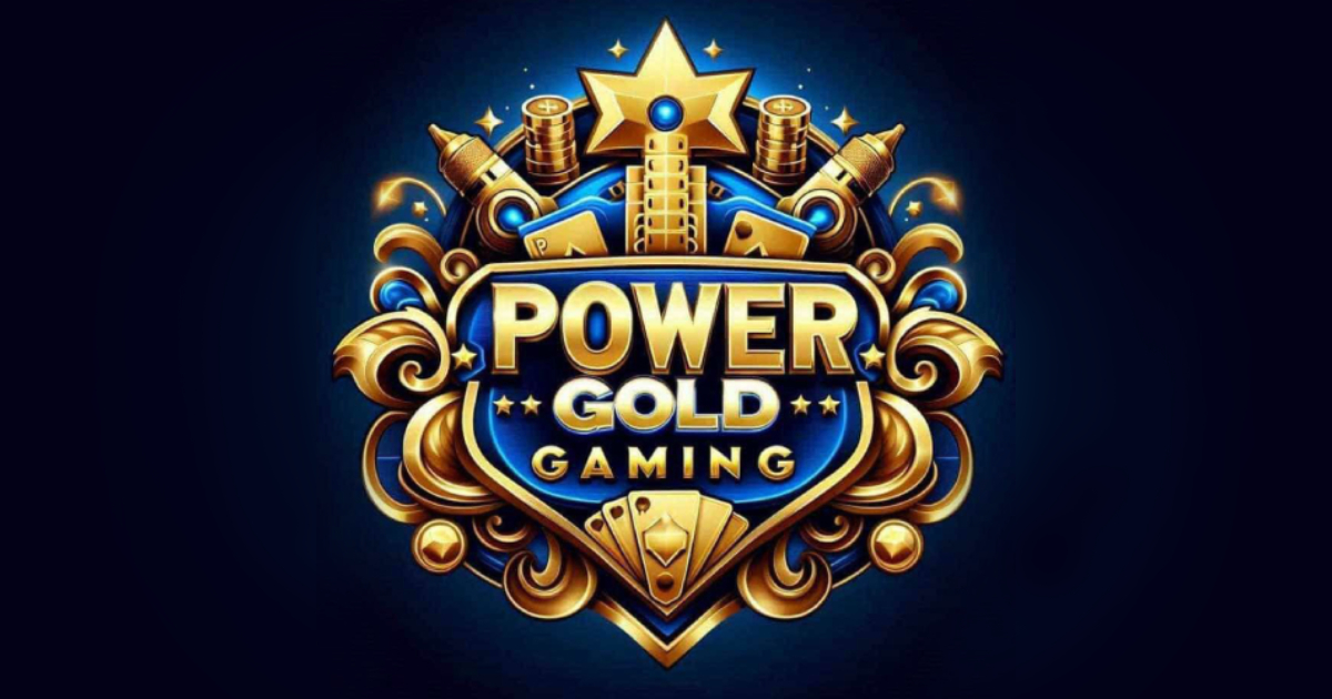 Main promotional banner for PowerGoldGaming, featuring official branding